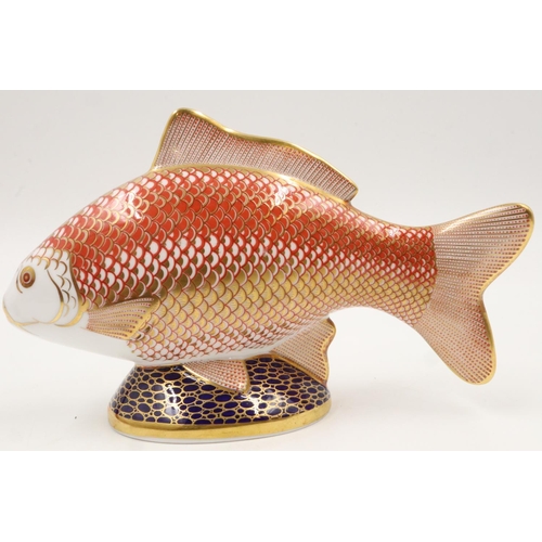 119 - Royal Crown Derby carp paperweight, seconds quality. UK P&P Group 1 (£16+VAT for the first lot and £... 