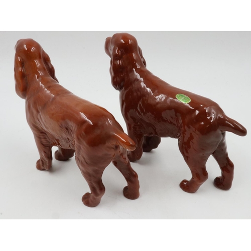 147 - Two Beswick dogs, Spaniel Horseshoe Primula, no cracks or chips, L: 21 cm. UK P&P Group 2 (£20+VAT f... 