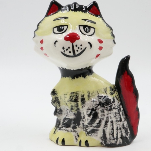 164 - Lorna Bailey cat, Shaggy, no cracks or chips, H: 10 cm. UK P&P Group 1 (£16+VAT for the first lot an... 