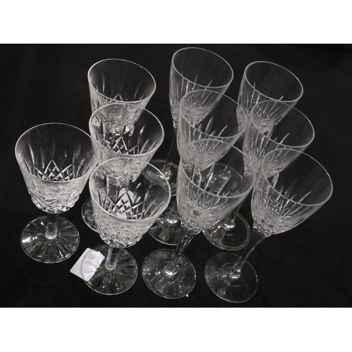 176 - Six Stuart Crystal and four Waterford Crystal wine glasses. Not available for in-house P&P