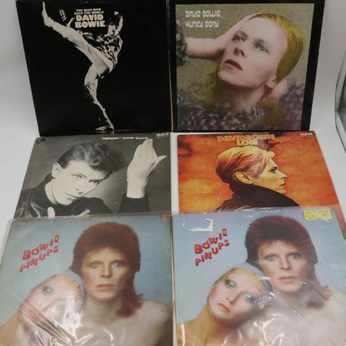 200 - Six David Bowie LPs. UK P&P Group 2 (£20+VAT for the first lot and £4+VAT for subsequent lots)