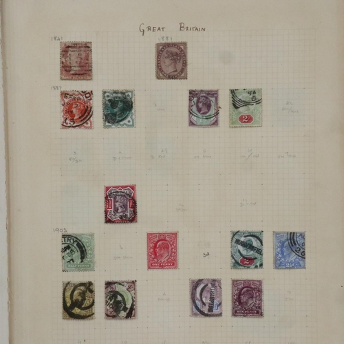 218F - Album of GB and Commonwealth stamps, Victoria and later. Not available for in-house P&P