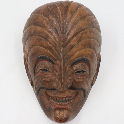 223 - Wooden Tribal face mask, H: 30 cm. UK P&P Group 2 (£20+VAT for the first lot and £4+VAT for subseque... 