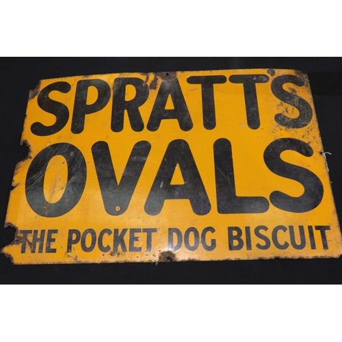 234 - Large Spratts Dog Food metal sign, 75 x 50 cm. UK P&P Group 3 (£30+VAT for the first lot and £8+VAT ... 