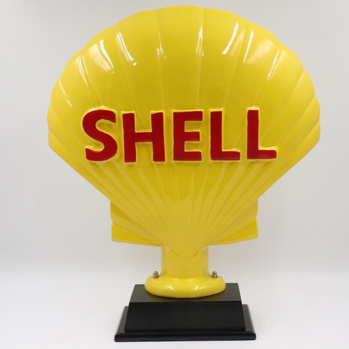 238 - Yellow cast Shell sign on base, H: 50 cm. UK P&P Group 3 (£30+VAT for the first lot and £8+VAT for s... 