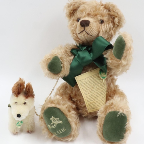 261 - Hermann Max and Fox, bear with pet fox terrier on a lead, limited edition 1235/1500. UK P&P Group 2 ... 