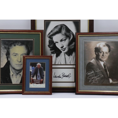 267 - Collection of autographed publicity shot photographs, including Michael Caine, David Jason, Michael ... 