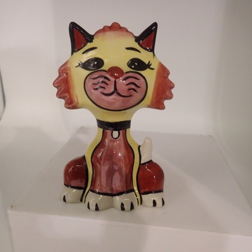 144 - Lorna Bailey cat, Sheba, no cracks or chips, H:  14 cm. UK P&P Group 1 (£16+VAT for the first lot an... 