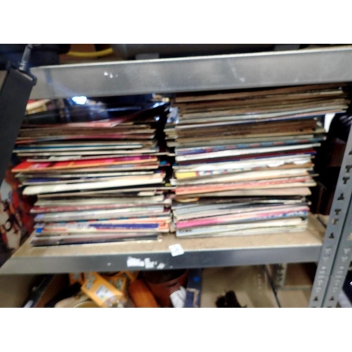 1757 - Shelf of mixed LPs. Not available for in-house P&P
