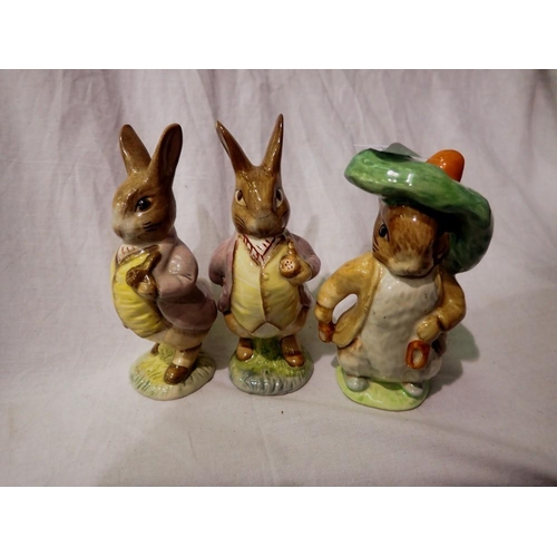 1078 - Two Beatrix Potter Benjamin Bunny figures by Beswick and a Benjamin Bunny figure by Royal Albert (3)... 