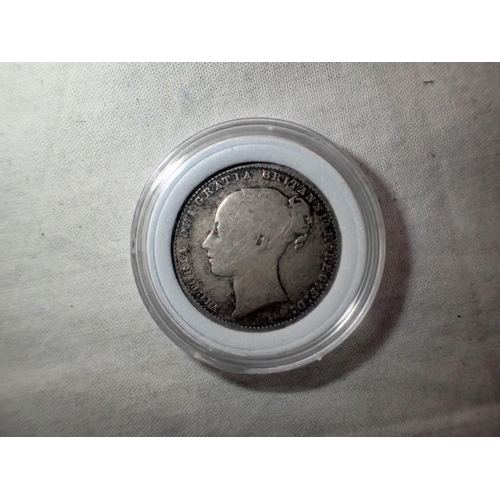 1097 - 1868 silver shilling of Queen Victoria. UK P&P Group 0 (£6+VAT for the first lot and £1+VAT for subs... 