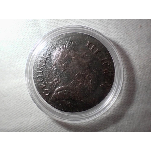 1098 - 1773 halfpenny of George III. UK P&P Group 0 (£6+VAT for the first lot and £1+VAT for subsequent lot... 