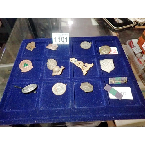 1101 - Mixed wartime memorabilia to include badges and medals . UK P&P Group 1 (£16+VAT for the first lot a... 