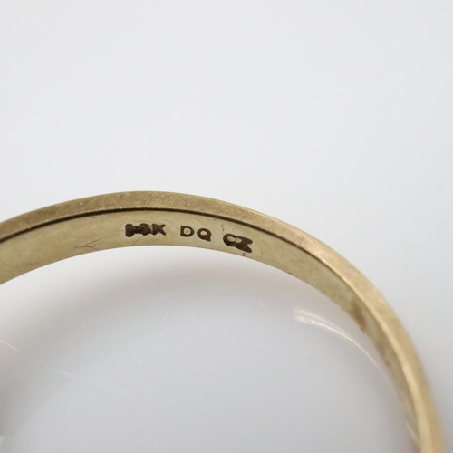 13 - 9ct gold CZ set solitaire ring, size Q, 3.3g. UK P&P Group 0 (£7+VAT for the first lot and £1+VAT fo... 