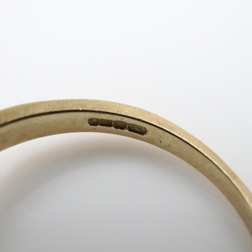 13 - 9ct gold CZ set solitaire ring, size Q, 3.3g. UK P&P Group 0 (£7+VAT for the first lot and £1+VAT fo... 