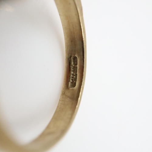 26 - 9ct gold CZ set cocktail ring, size Q, 6.2g. UK P&P Group 0 (£7+VAT for the first lot and £1+VAT for... 