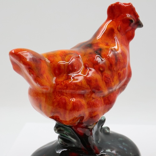 118 - Anita Harris hen, signed in gold, no cracks or chips, H: 15 cm. UK P&P Group 2 (£24+VAT for the firs... 