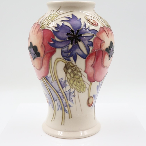124 - Emma Bossons for Moorcroft, baluster form  vase in the Pink Master pattern, no cracks or chips, H: 1... 