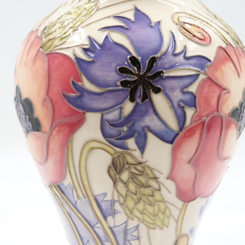 124 - Emma Bossons for Moorcroft, baluster form  vase in the Pink Master pattern, no cracks or chips, H: 1... 