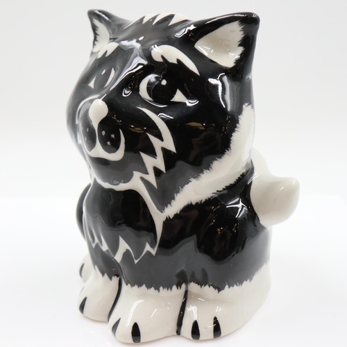 126 - Lorna Bailey cat, Marvin, no cracks or chips, H: 12 cm. UK P&P Group 1 (£18+VAT for the first lot an... 