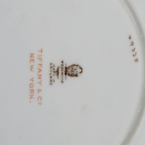 127 - Eleven gilt edged Mintons shallow bowls for Tiffany & Co New York, with Five Wedgwood for Tiffany & ... 