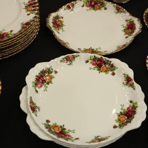 130 - Royal Albert dinner and tea service of forty-seven pieces in the Old Country Roses pattern. Not avai... 