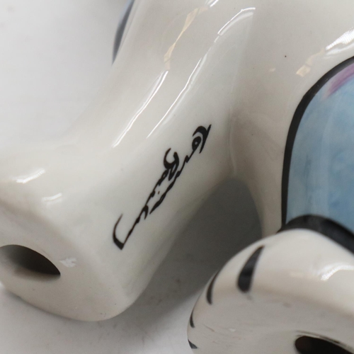 133 - Lorna Bailey cat, Queenie, no cracks or chips. UK P&P Group 1 (£18+VAT for the first lot and £2+VAT ... 