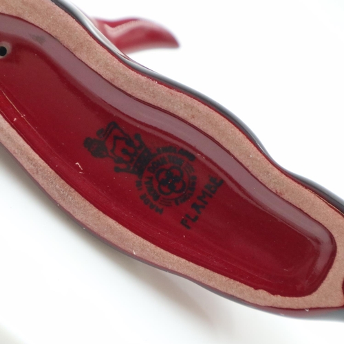 134 - Two Royal Doulton recumbent flambé hares, no cracks or chips, L: 13 cm. UK P&P Group 1 (£18+VAT for ... 