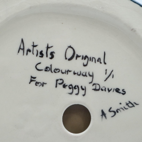 135 - Peggy Davies figurine, 1/1 colourway, no cracks or chips, H: 18 cm. UK P&P Group 2 (£24+VAT for the ... 