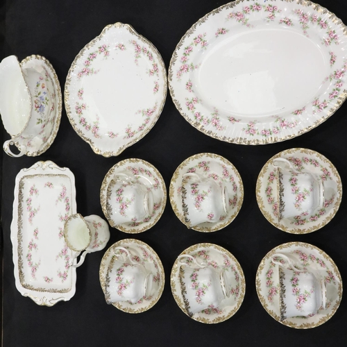 137 - Royal Albert tea service of seventeen pieces in the Dimity Rose pattern. Not available for in-house ... 