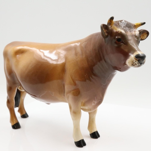 141 - Beswick Jersey Dunsley Coy Boy bull, no cracks or chips. UK P&P Group 2 (£24+VAT for the first lot a... 
