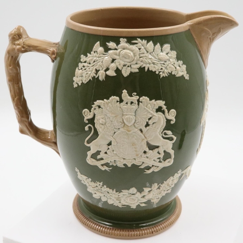 142 - Queen Victoria Diamond Jubilee pitcher by Copeland Spode, H: 19 cm. UK P&P Group 1 (£18+VAT for the ... 