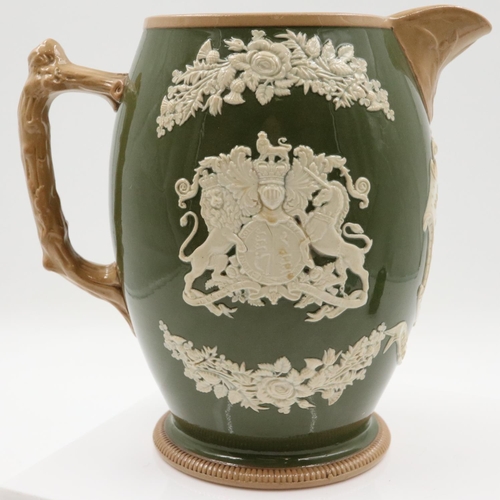 142 - Queen Victoria Diamond Jubilee pitcher by Copeland Spode, H: 19 cm. UK P&P Group 1 (£18+VAT for the ... 