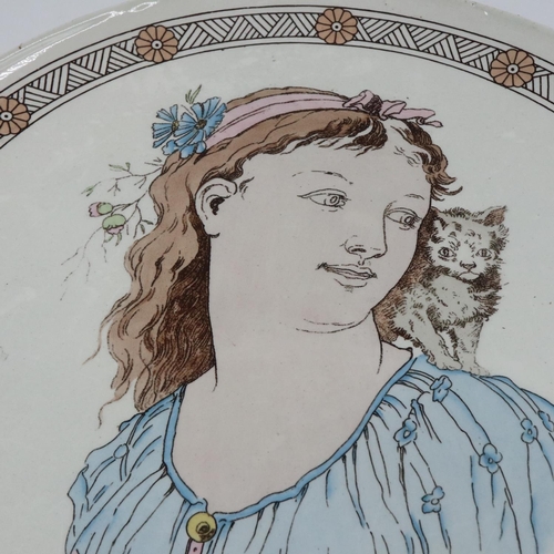 149 - Thomas Allen designed Wedgwood Art Nouveau circular charger, D: 38 cm. UK P&P Group 2 (£24+VAT for t... 