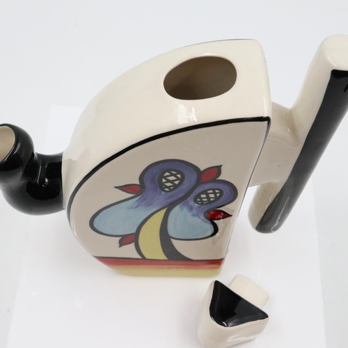 150 - Lorna Bailey half circle teapot in the Lakeside pattern, no cracks or chips, H: 19 cm. UK P&P Group ... 