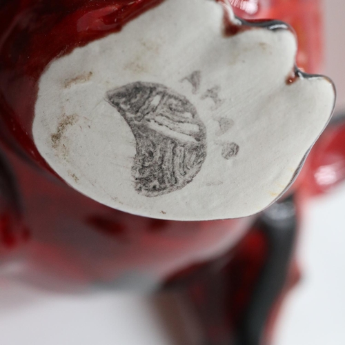 156 - Anita Harris armadillo, signed in gold, no cracks or chips, L: 23 cm. UK P&P Group 2 (£24+VAT for th... 