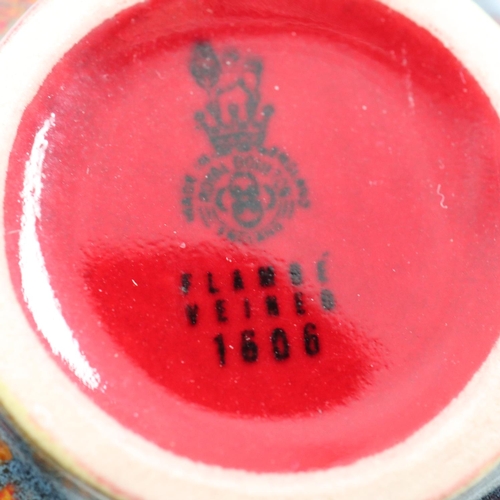 160 - Royal Doulton flambé veined vase, no 1606, no cracks or chips. UK P&P Group 2 (£24+VAT for the first... 
