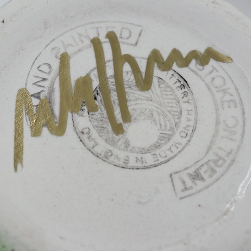 161 - Anita Harris Deco Trees vase, signed in gold, no cracks or chips. UK P&P Group 2 (£24+VAT for the fi... 