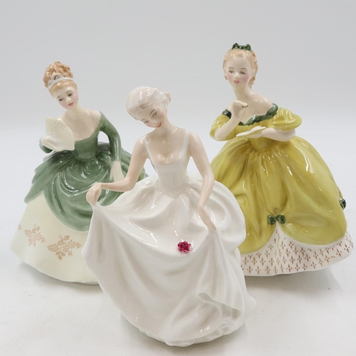 162 - Three Royal Doulton ladies: Tracey, Soiree and The Last Waltz. UK P&P Group 2 (£24+VAT for the first... 
