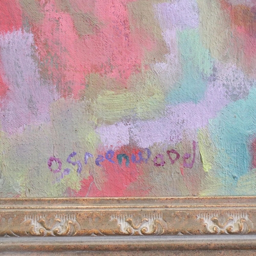 2001 - Orlando Greenwood (1892-1989): oil on canvas, still life with flowers in a jug, image 54 x 75cm, ove... 