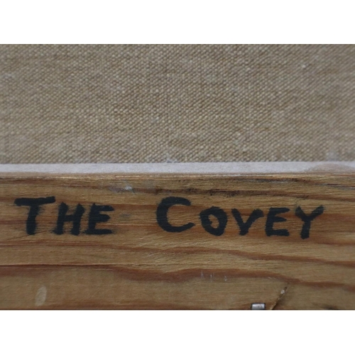 2003 - Orlando Greenwood (1892-1989): oil on canvas, The Covey, image 59 x 49cm, overall 72 x 62cm, present... 