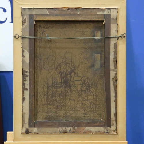 2005 - Late 18th century oil on canvas portrait, schoolboy, in a later frame, unsigned, for restoration, im... 