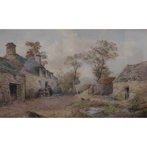 2009 - Frederick Boisseriee (19th century): watercolour, Welch Farmstead, artists label verso, image 42 x 2... 