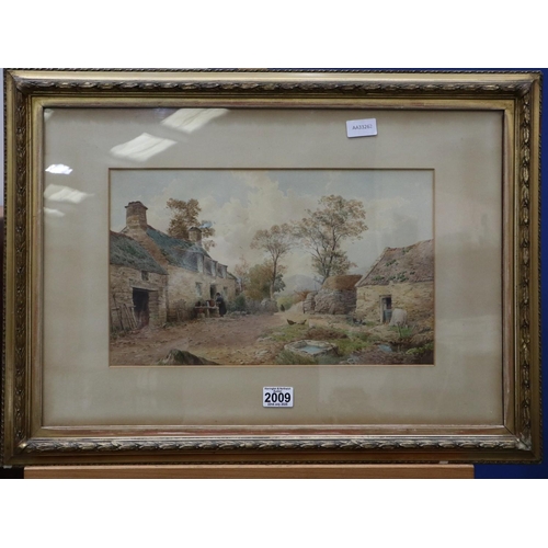 2009 - Frederick Boisseriee (19th century): watercolour, Welch Farmstead, artists label verso, image 42 x 2... 
