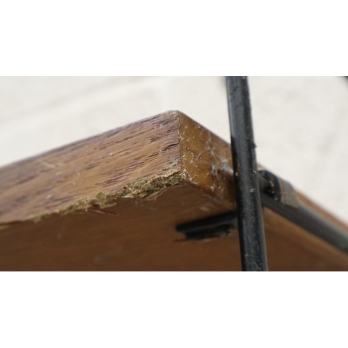 2012 - Mid 20th century modular bookcase in the manner of Ladderrax, comprising six upright supports and sh... 