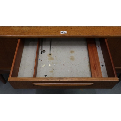 2013 - G-Plan Fresco teak combination cocktail cabinet and sideboard, with drop-front and sliding-door cabi... 