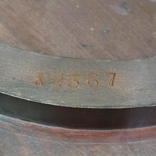 2017 - An Art Nouveau period circular table in the manner of Liberty, inlaid with satinwood and mother of p... 