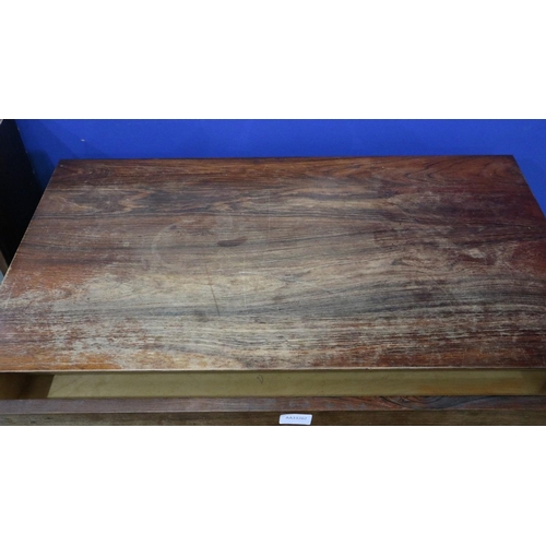 2055 - Mid-20th century modular wall mounting units, including a chest of three drawers, drop-front drinks ... 