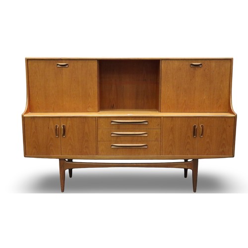 2013 - G-Plan Fresco teak combination cocktail cabinet and sideboard, with drop-front and sliding-door cabi... 