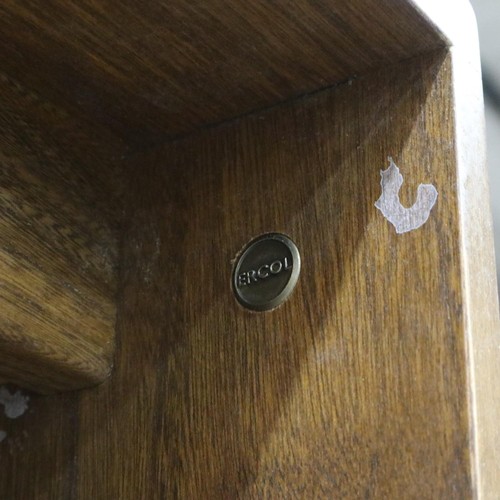 2054 - Ercol Golden Dawn elm bookcase having six fixed shelves. Not available for in-house P&P